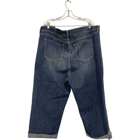 NYDJ Womens Jeans 24W Blue Cropped Denim Original slimming fit 59903 NWT - Picture 2 of 14